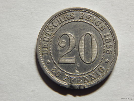 Германия 20 пфеннигов 1888г