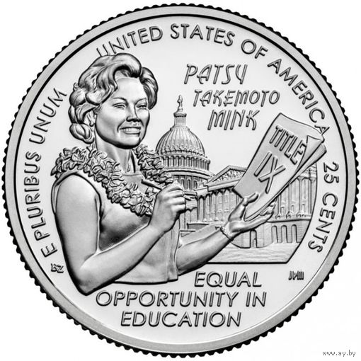 США 25 центов, 2024 D Пэтси Минк UNC