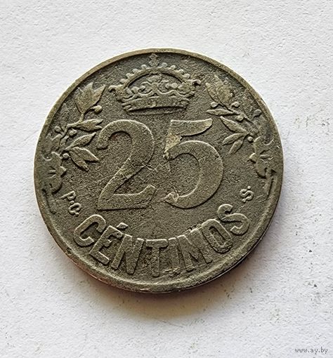 Испания 25 сентимо, 1925