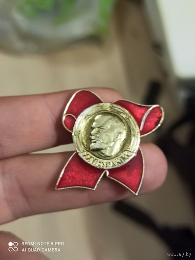 Значок Ленин 26 съезд кпсс бабочка