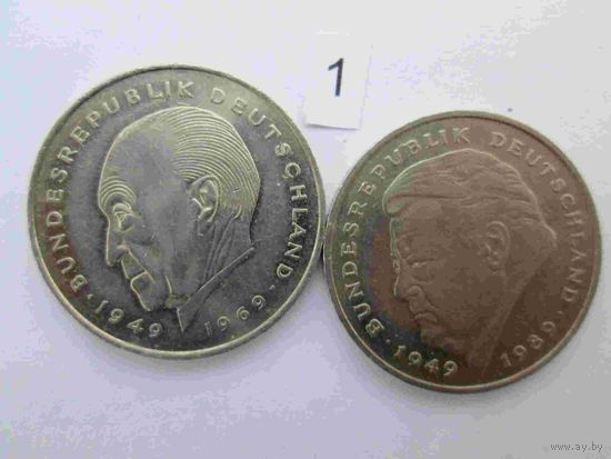 2 монет по 2 марки   лот 1