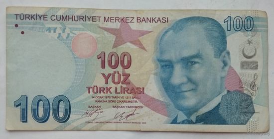 Турция 100 лир образца 2009 г.