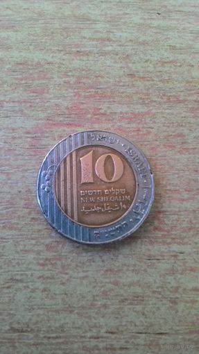 Израиль, 10 новых шекелей 1995 "Голда Меир".