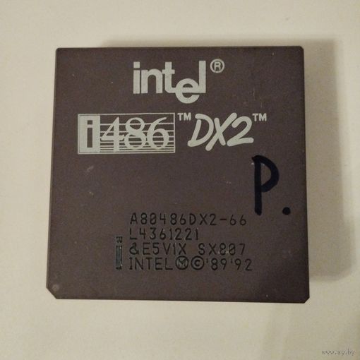 Керамический Ретро процессор INTEL i486 DX2-66.