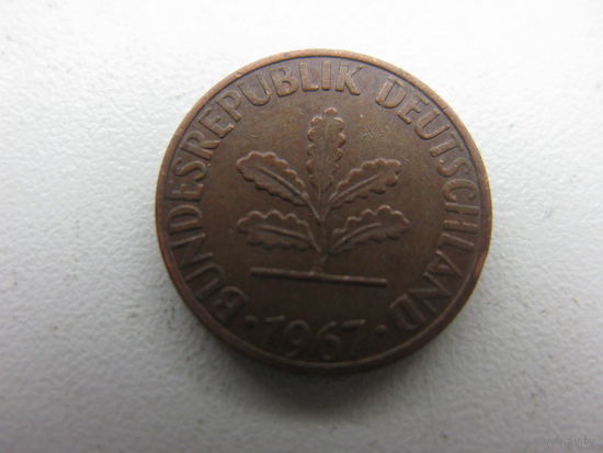 1 пфенниг 1967 G.  ( Редкость  G )