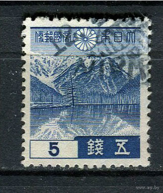 Японская империя - 1937/1944 - Озеро Тайсё 5S - [Mi.258A] - 1 марка. Гашеная.  (Лот 64Hk)-T41P40