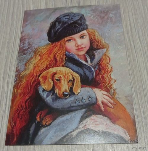 Посткроссинг. Художник Ольга Симонова, "Монмартр" (10х15). Подписана.