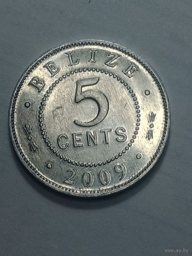 Белиз 5 центов 2009 года .