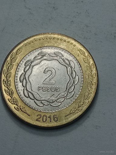 Аргентина 2 песо 2016 года .