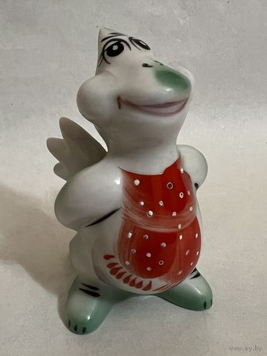 Статуэтка фарфоровая "Дракон" (дракоша)  ДФЗ. 	 АУКЦИОН не с рубля без МПЦ.