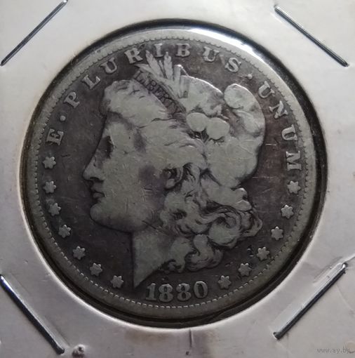 Доллар США 1880 г. Доллар Моргана. Без метки (Филадельфия)