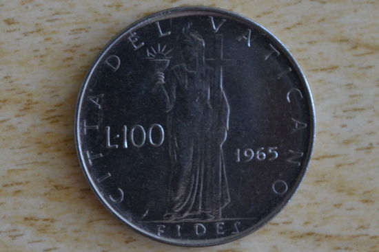 Ватикан 100 лир 1965