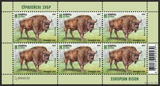 2024г Беларусь MNH Малый лист "Европейский зубр"