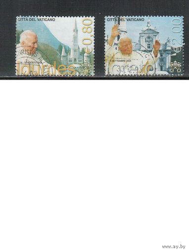 Ватикан-2005,(Мих.1531-1532) гаш. ,  Визиты Папы Иоанна Павла II