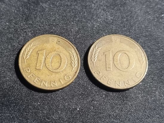 Германия 10 пфеннигов 1989 D G