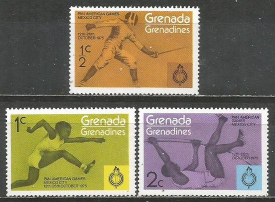 Гренада Гренадины. Пан-Американские спортигры. 1973г. Mi#105-07..