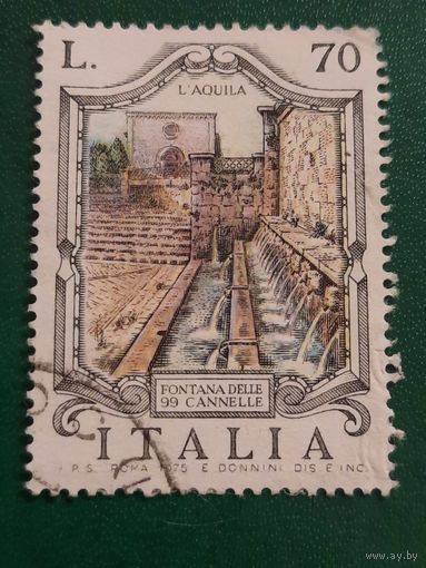Италия 1975. Архитектура. Laquila. Фонтан 99 каналов
