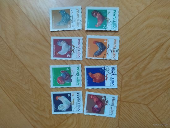 Вьетнам серия марок 1989 г. Куры