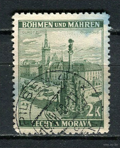 Богемия и Моравия - 1939/1942 - Оломоуц 2K - [Mi.31] - 1 марка. Гашеная.  (Лот 14HD)-T4P3