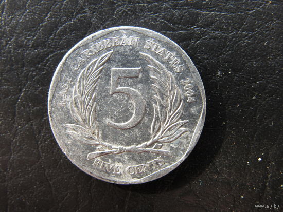 Восточные Карибы. 5 центов. 2004. С 20 копеек. Распродажа коллекции. Смотрите другие лоты.