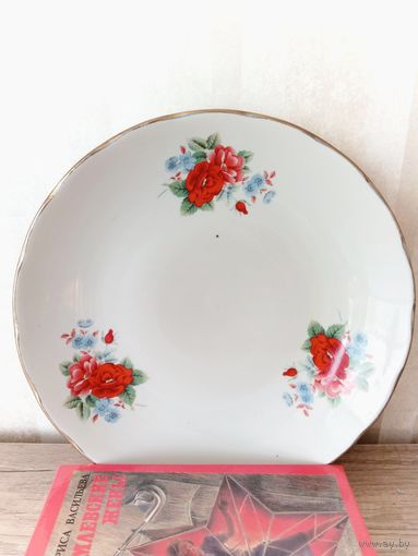 Блюдо из СССР, Добруш, винтаж 27 см