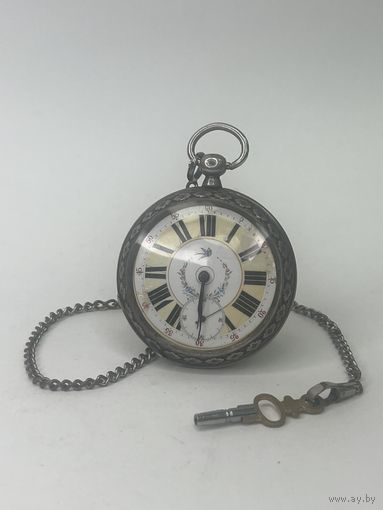 Карманные часы резной механизм На ходу