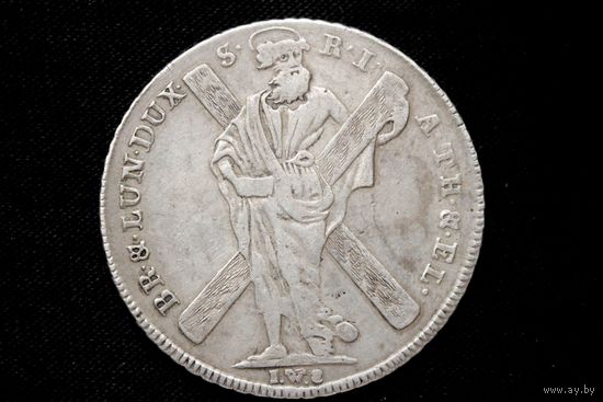 Талер 1766 г. Брауншвейг-Люнебург (Германия), Георг III. Кабинетная патина, пореже!