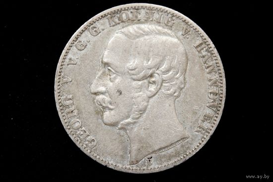 Талер 1866 г. Ганновер (Германия), Георг V. Кабинетная патина!