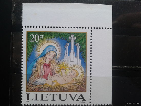 Литва 1994 Рождество** угол