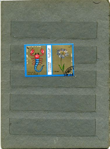 ОАЕ, ШАРЖА, 1972, ФЛОРА   1м  (на "СКАНЕ" справочно приведены номера и цены по Michel)