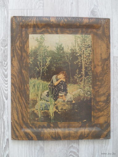 Художественное паспарту с репродукцией "АЛЕНУШКА".