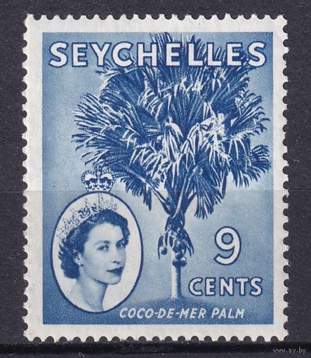 106.BrKSe. Великобритания. Колонии. Сейшельские острова. Елизавета II. Местные мотивы. 9C. 1954 г. Mi.#173. MNH.