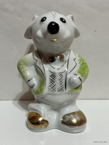 Статуэтка фарфоровая с позолотой "Крыса" (Мышь. МЫШОНОК.) ДФЗ  АУКЦИОН не с рубля без МПЦ.