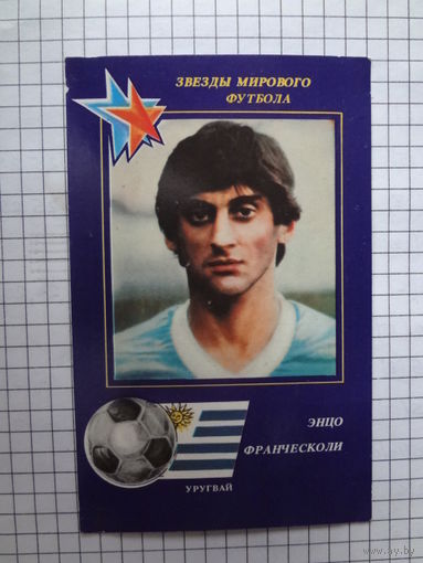 Календарик 1991 г. Звезды мирового футбола. Энцо Франческоли.