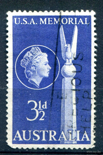 Австралия - 1955г. - 13 лет сражению в Коралловом море. Мемориал австралийско-американской дружбы - 1 марка - полная серия, гашёная [Mi 253]. #3-WB-67-A-2