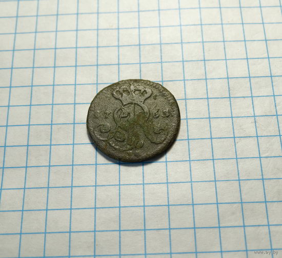 Грош 1765 с монограммой VG