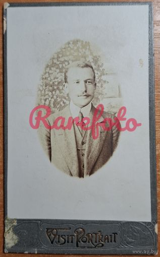 1913 Визит-портрет юноша типаж ретро студийное фото анонимное