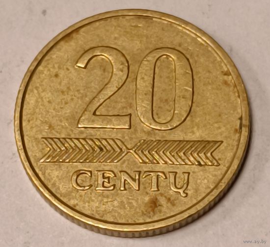 Литва. 20 центов 2007 года.