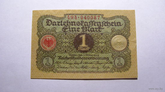 Германия Ro64. 1 марка 1920 г.