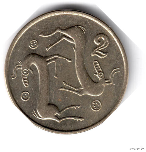 Кипр. 2 цента. 1992 г.