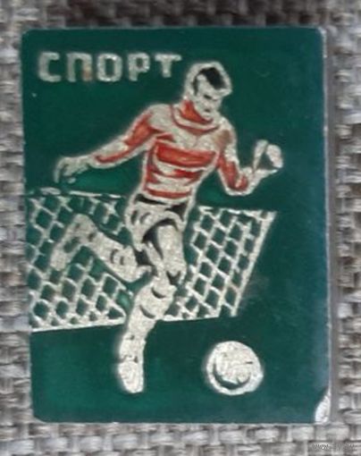 Значок лаковый спорт : футбол.