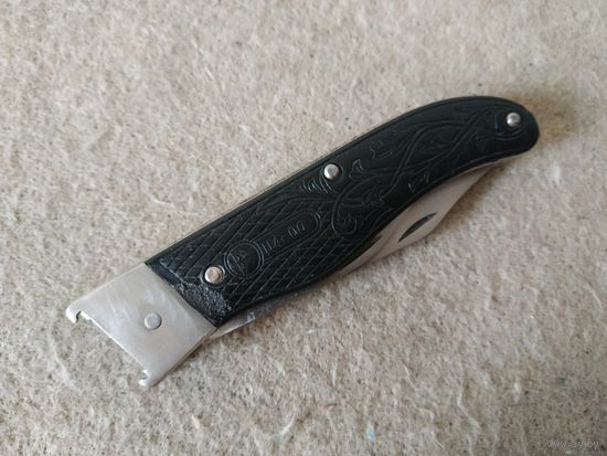 Карманный складной (перочинный) охотничий двухпредметный нож с экстрактором. СССР, вторая половина прошлого века.