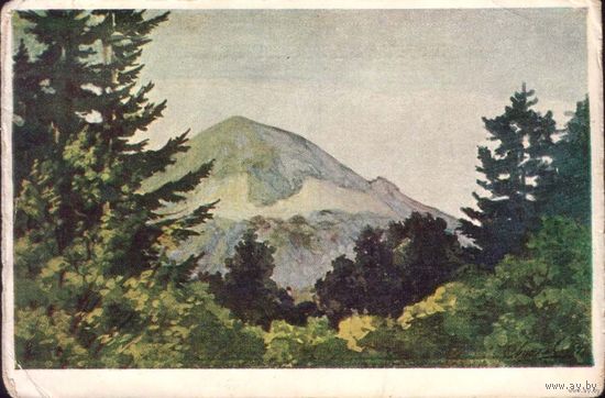 А. Свищев. Железноводск. Вид с горы Железной на Бештау. Ставрополь, 1954
