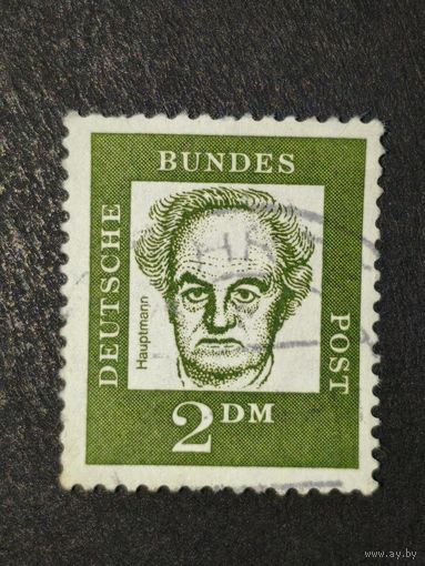 Германия 1961. Известные немцы. Герхарт Хауптманн (1862-1946), поэт, драматург, лауреат Нобелевской премии