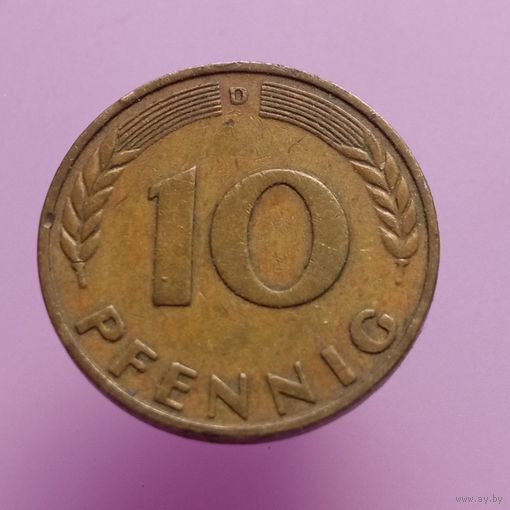 ФРГ 10 пфеннигов 1950 D