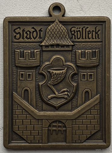Медальон г. Бад-Киссинген, Германия, посвященный восстановлению самой старой ратуши