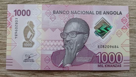 Werty71 Ангола 1000 кванза 2023 год UNC полимер банкнота