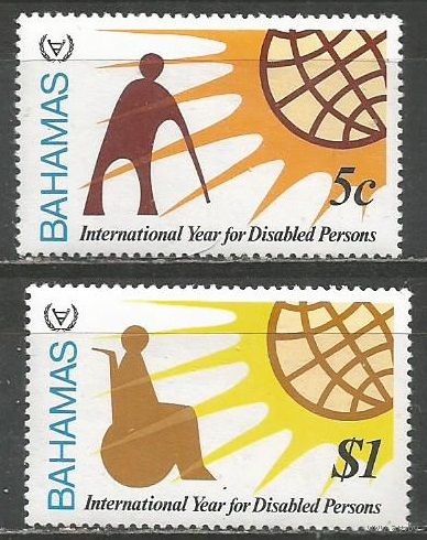 Багамы. Международный Год инвалидов. 1981г. Mi#474-75. Серия.