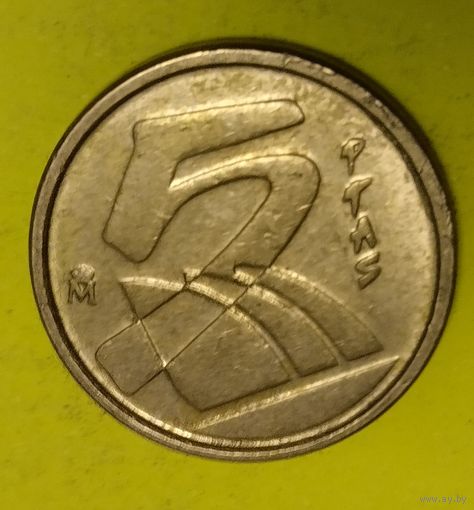 Испания 5 песет 1992