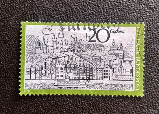Марка Германия 1970 год Города
